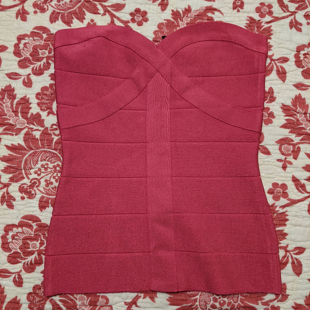 Pink Bebe Corset Style Top
